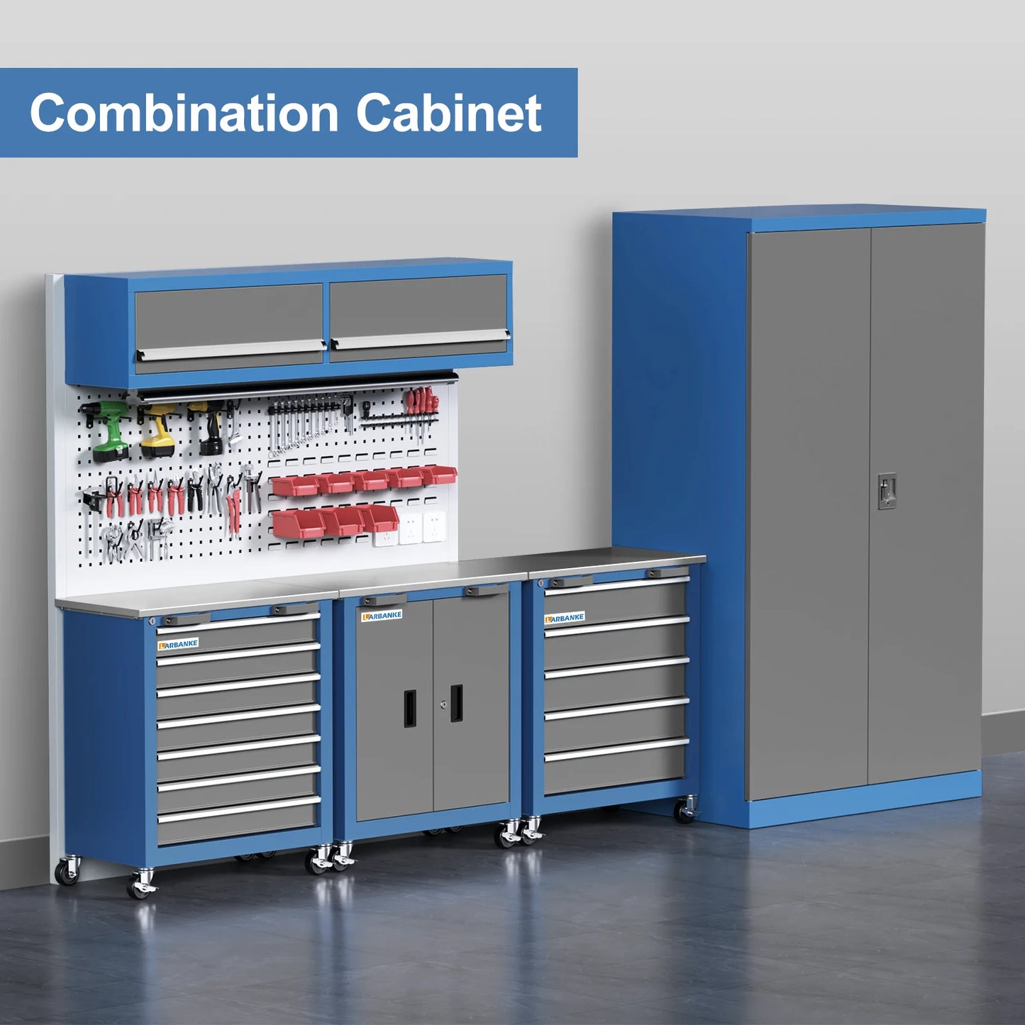Combination Tool Cabinet with Connecting Buckle.