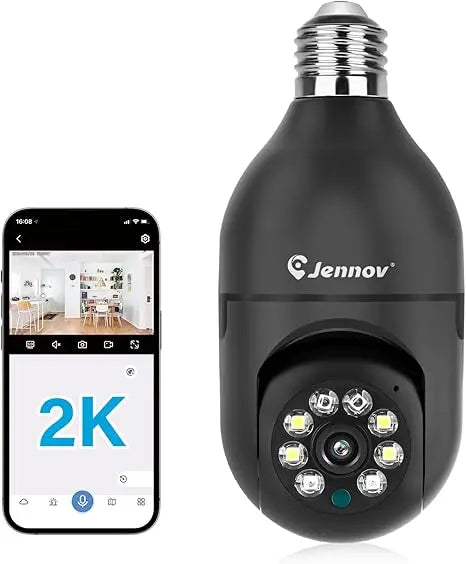 360°/2k HD Wireless Camera, Wi-Fi Light Socket Camera for Indoor-outdoor Home Security