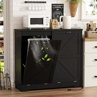10 Gallon Recycling Double Tilt Out Trash Cabinet