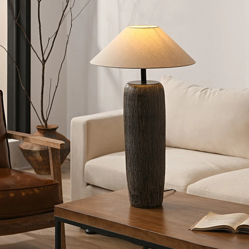 Ceramic Lamp Wabi Sabi Style Vintage Japanese Floor Lamp