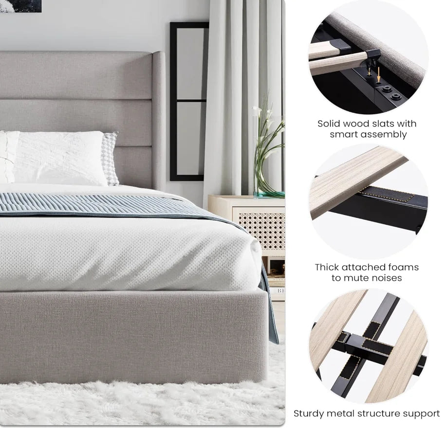 King Size Lift Up Storage Bed Frame/Hydraulic Storage