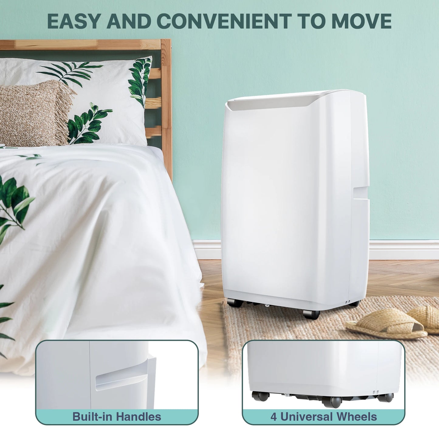 12000 BTU Portable Room Air Conditioners with Multi-Speed Fan