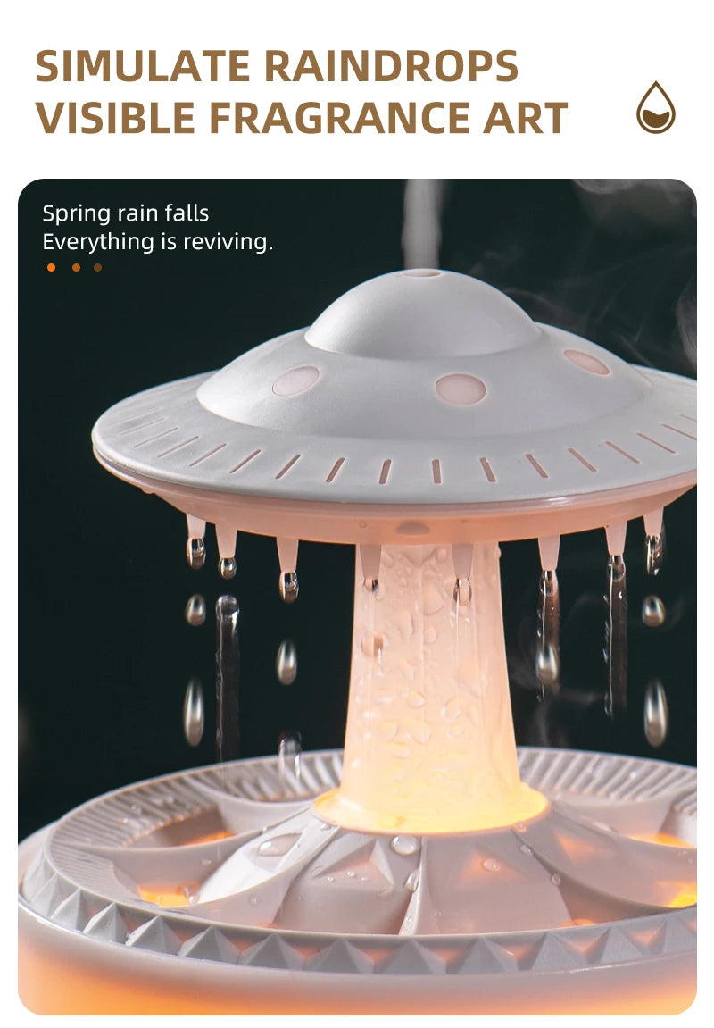 Rain Cloud Diffuser Mushroon Air Humidifier with Lamp