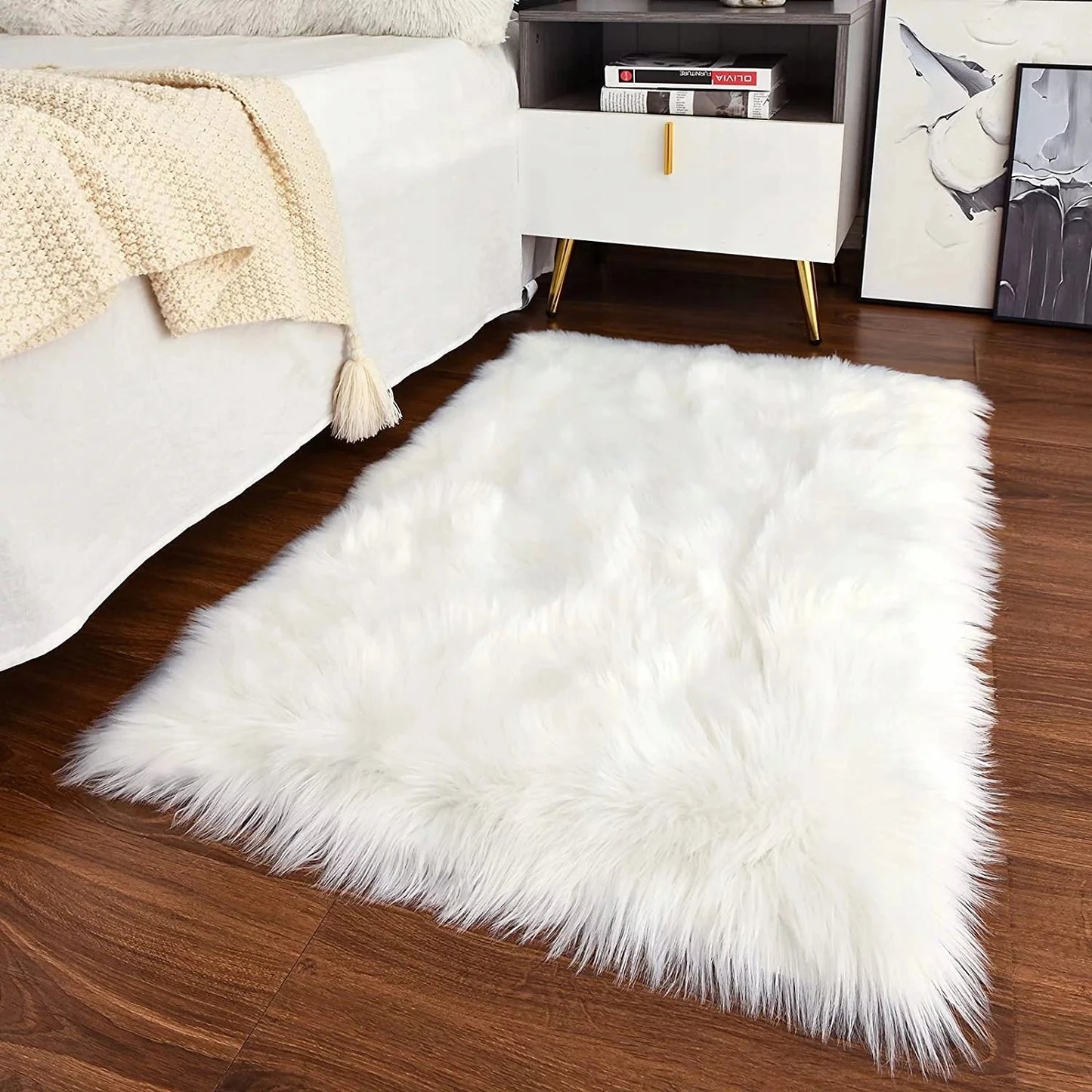 Thicken dense Faux Fur Rug decoration carpets for living room rugs long plush carpet for Bedroom home decor floor mats