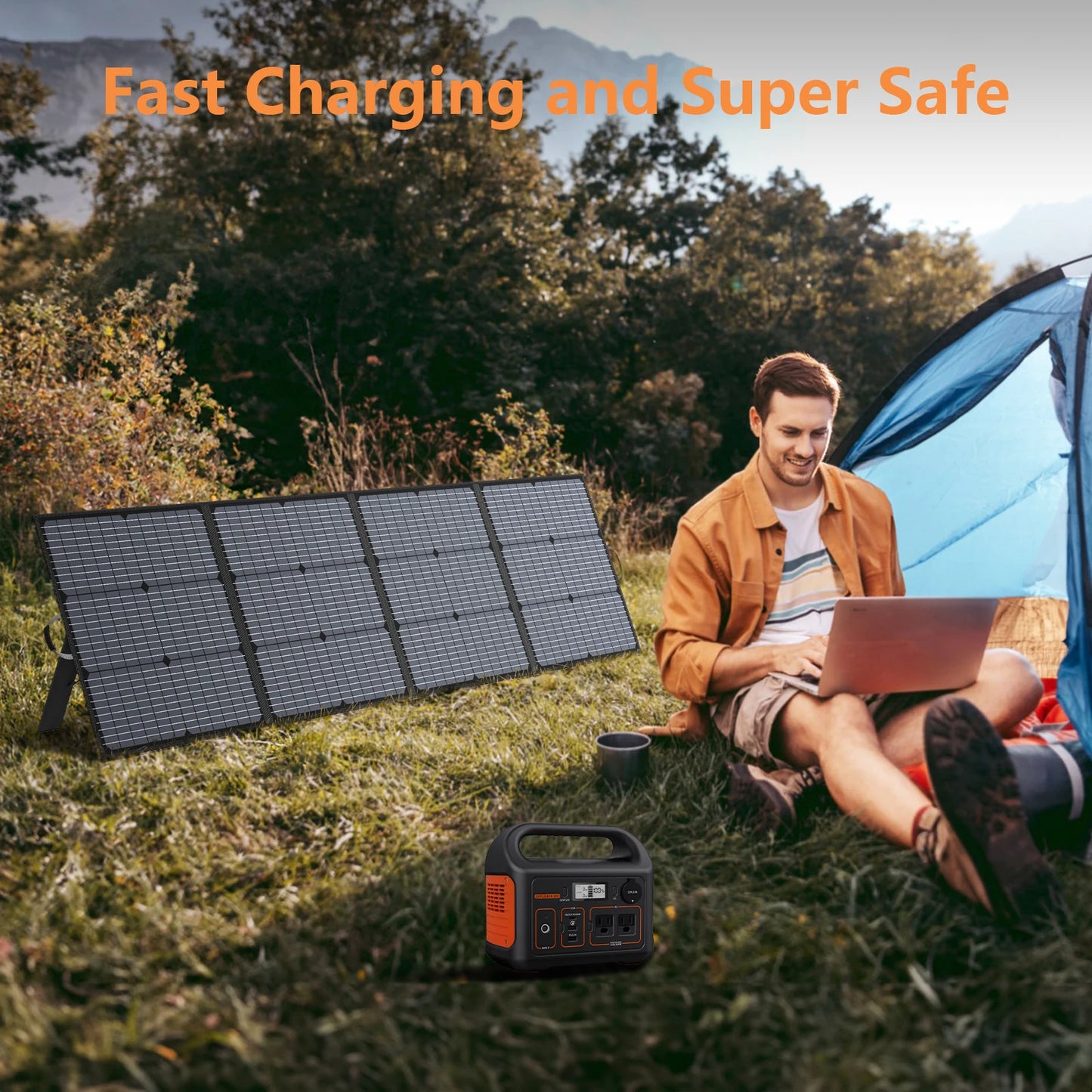 Portable Solar Charger 40V 220W Foldable Solar Panel Kit