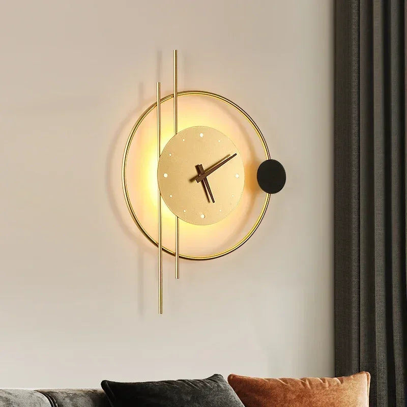 Wall Lamp with Clock Dining Room Decor