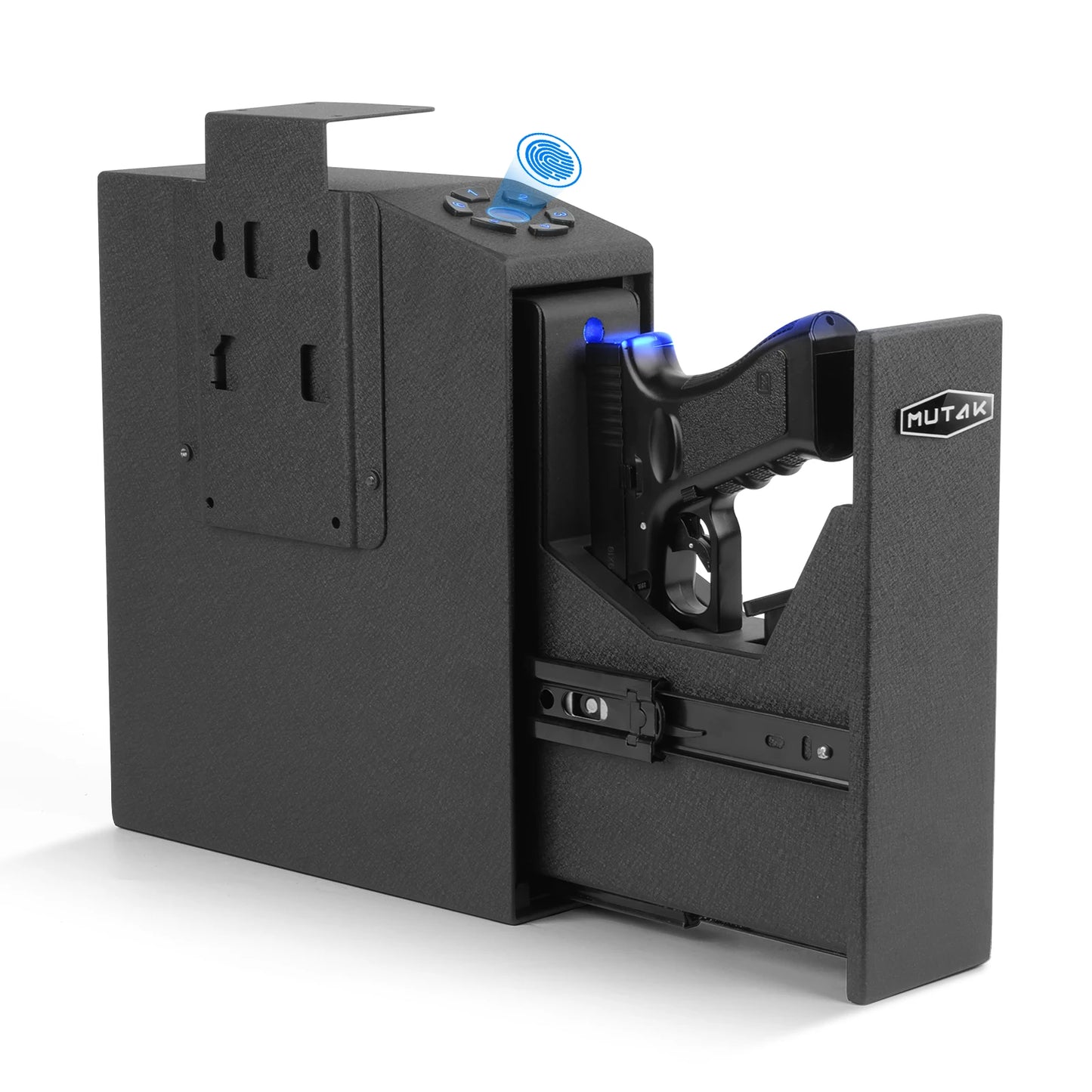 Biometric Slider Bedside Handgun Safe, for Nightstand