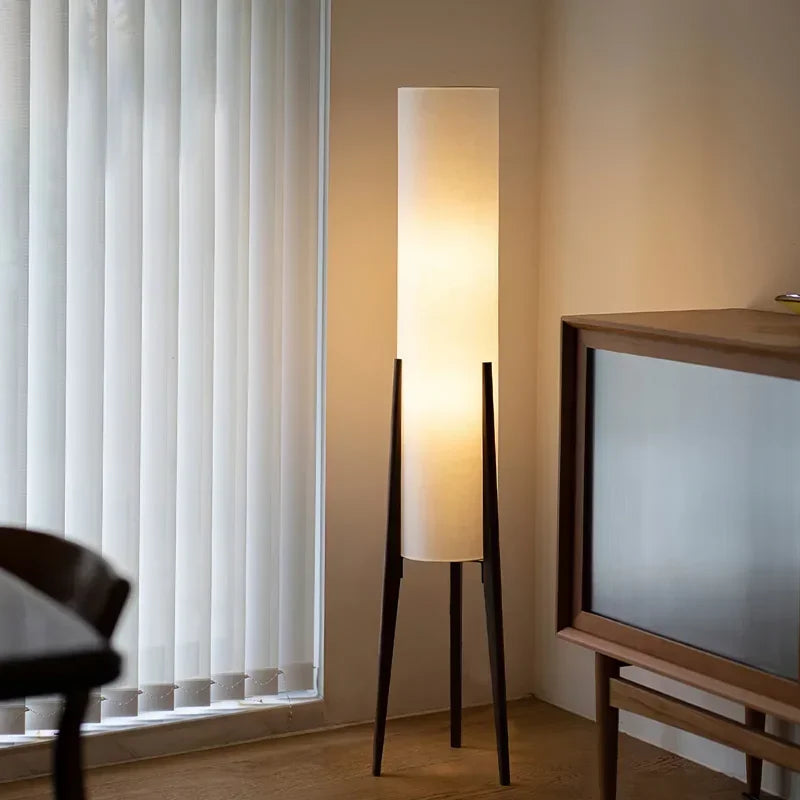 Zen Floor Lamp Japanese style light fabric shade lamp