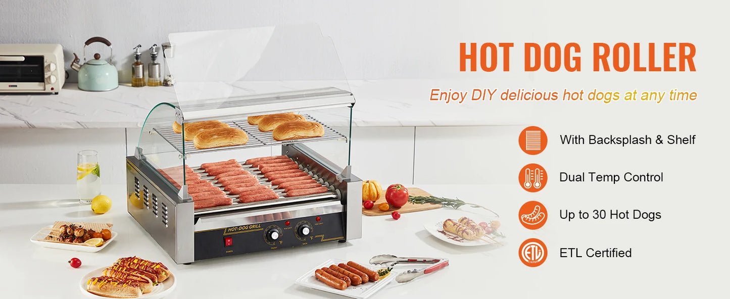 5/7/11 Rods Commercial Hot Dog Roller Machine