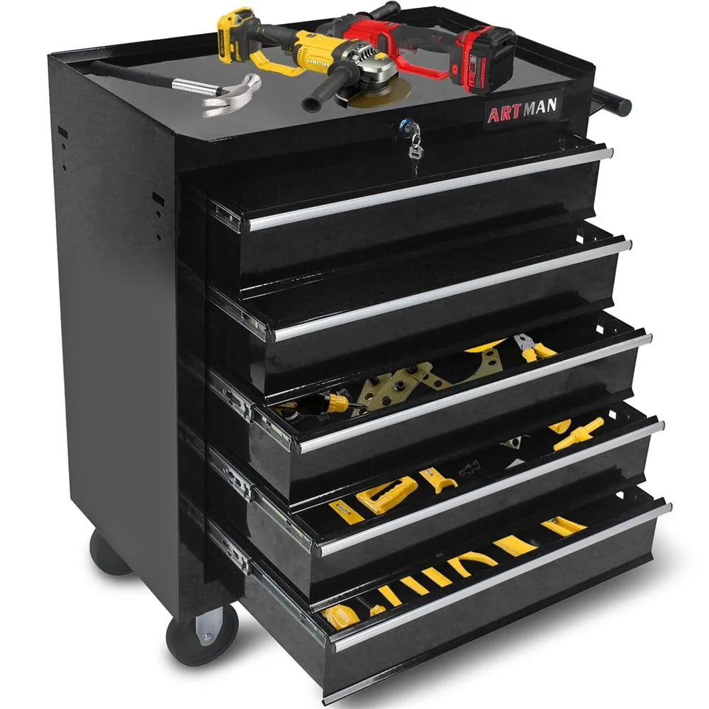 5-Drawer Portable steel toolbox Organizer