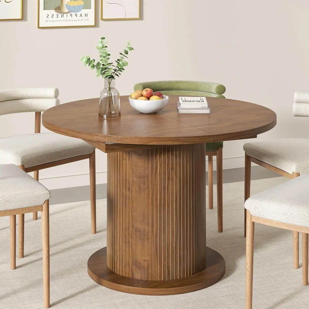 43.3- inch 59-inch Adjustable Size Round Circle Dining Tables