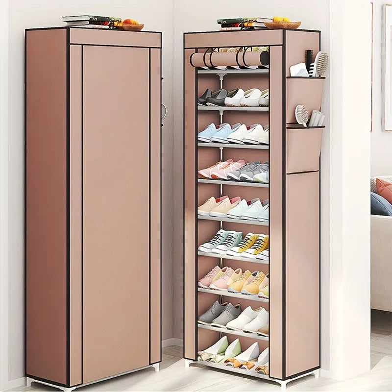 10-Layer Sturdy Shoe Rack - Holds 18-22 Pairs