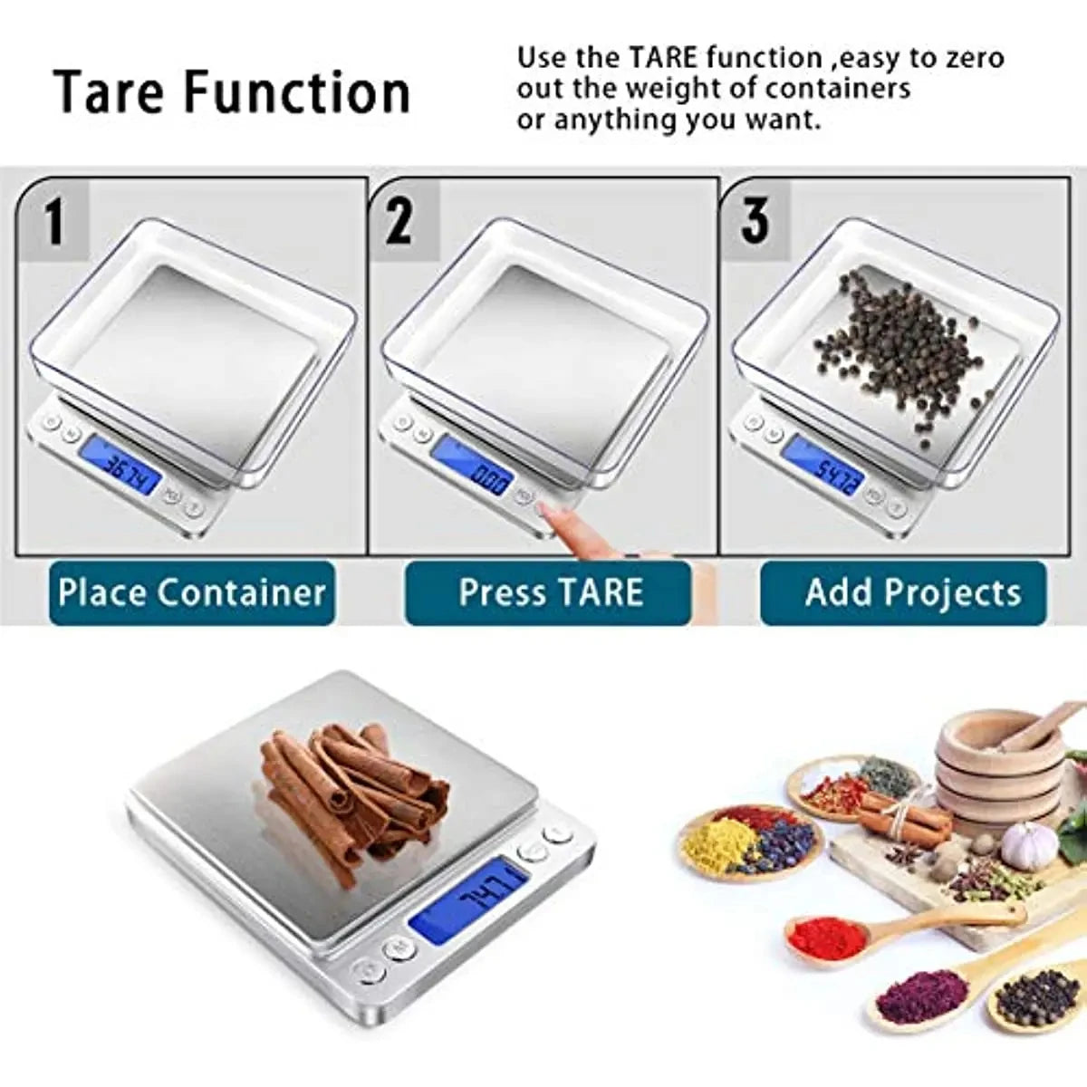 Digital Kitchen Scale 3000g Food Scales Digital Weight Gram and Oz