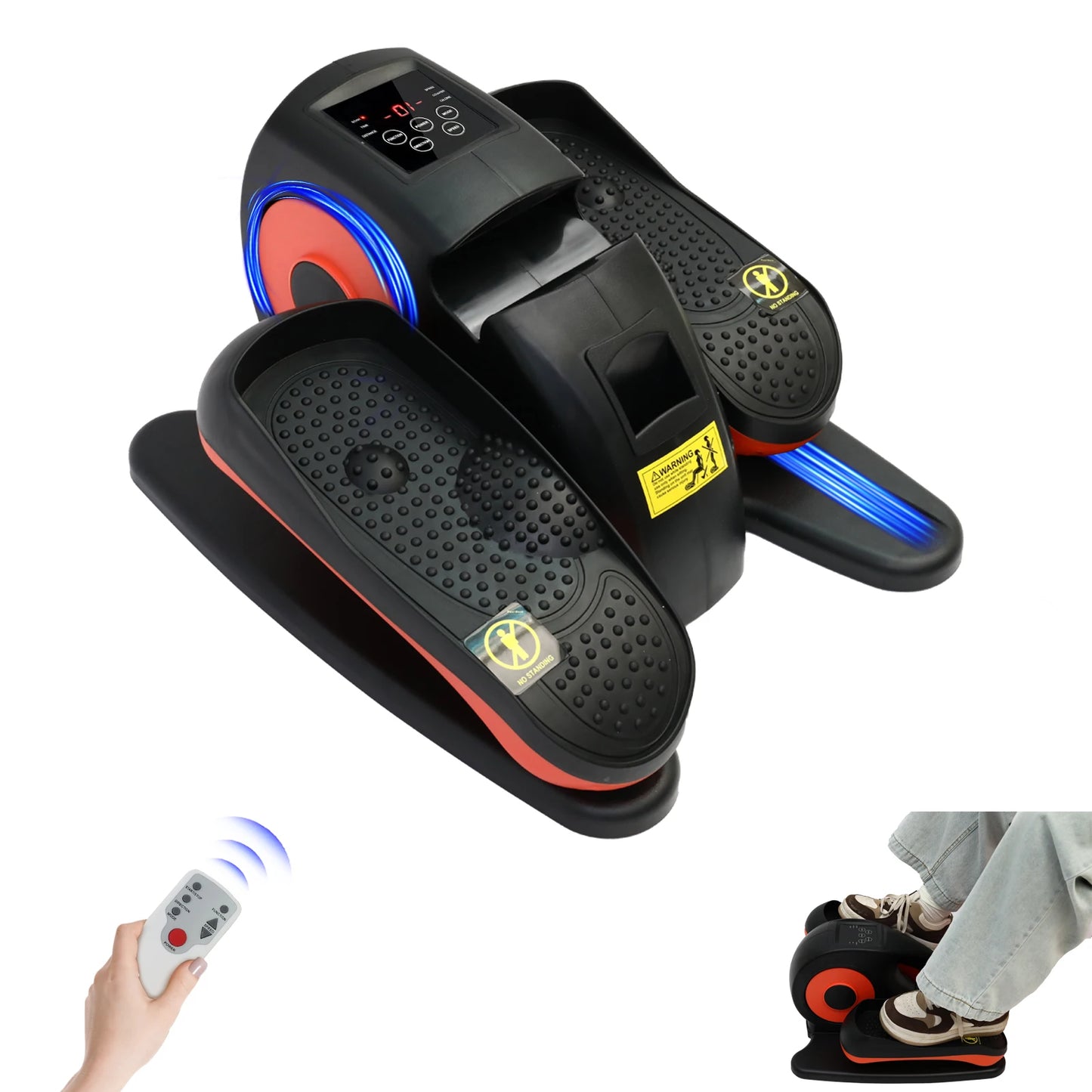 Under-Desk Elliptical Exerciser Pedal with Remote Control