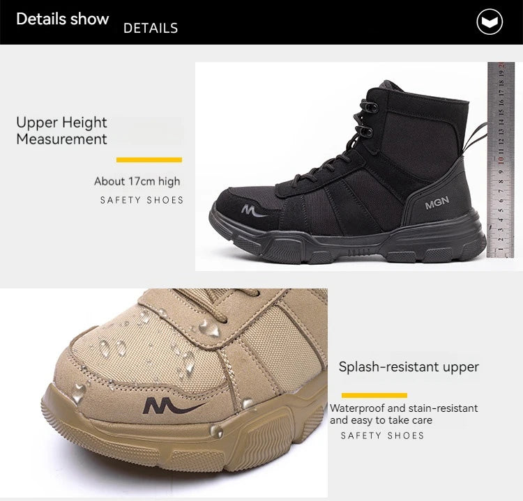 Men Steel Toe Shoes Puncture-Proof Sneakers