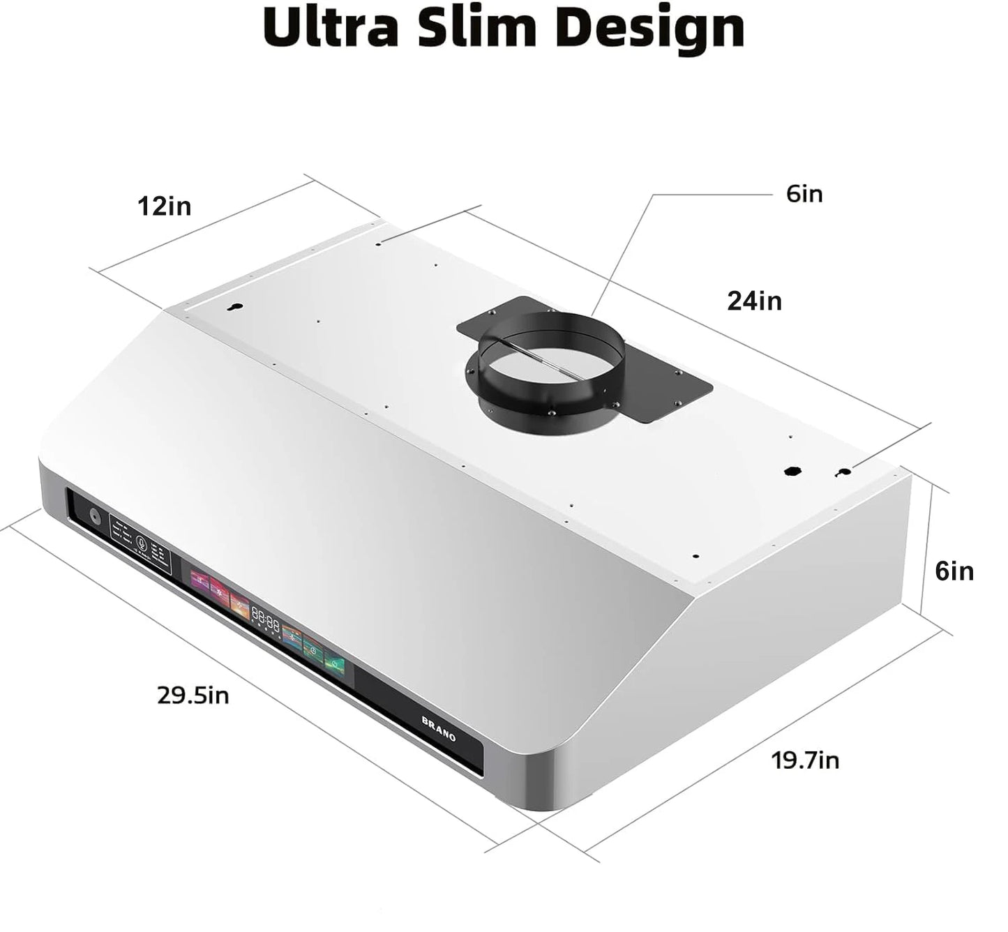30/36 Inch Under Cabinet Range Hood with Voice/Gesture/Touch Control