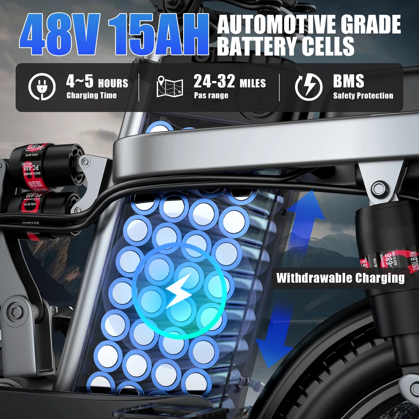 Electric Bike for Adults, 20MPH 35Miles 500W Brushless Motor