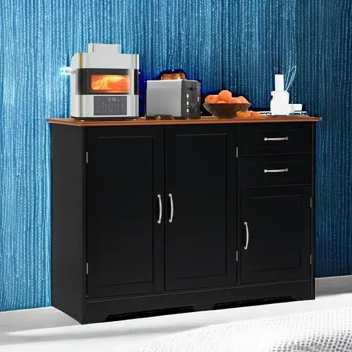 Buffet Cabinet With 3 Doors, 2 Drawers & Adjustable Shelf Console