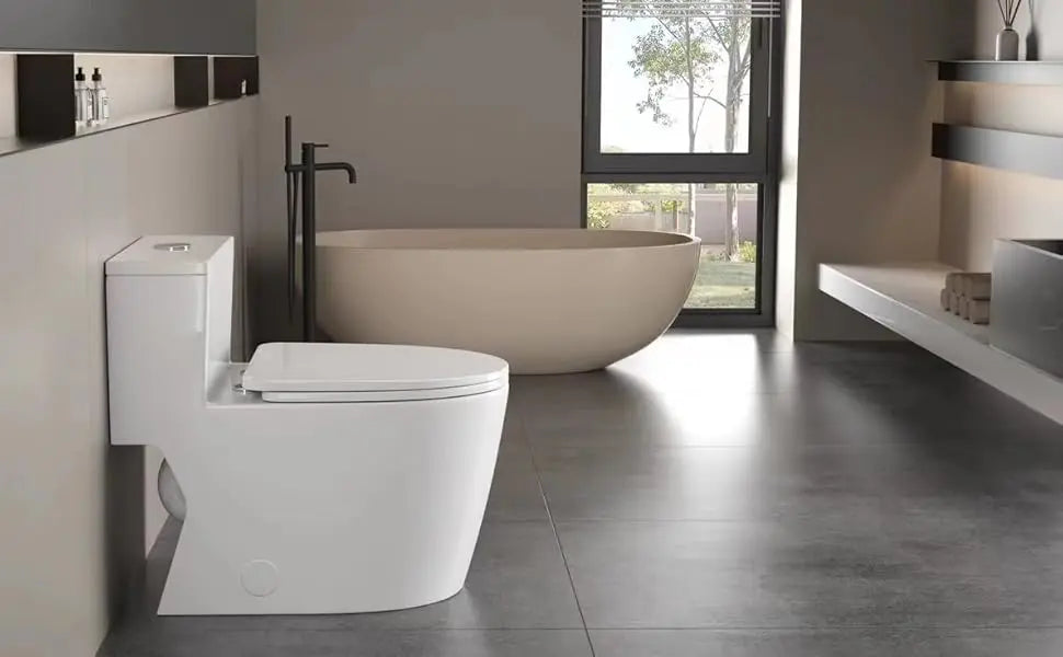12"in One Piece Elongated Modern Toilet