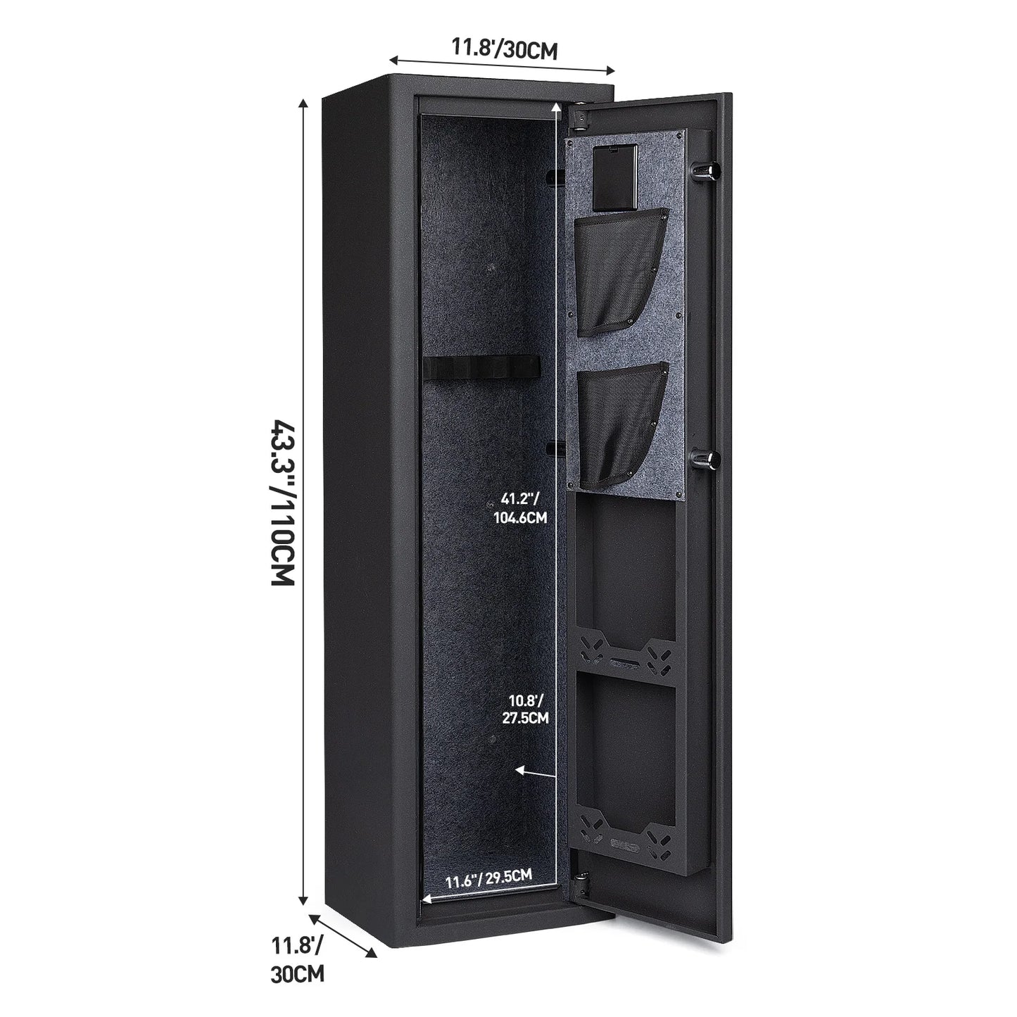 Mustak 3-8 Rifles Gun Safe for Home with Fingerprint/Keypad