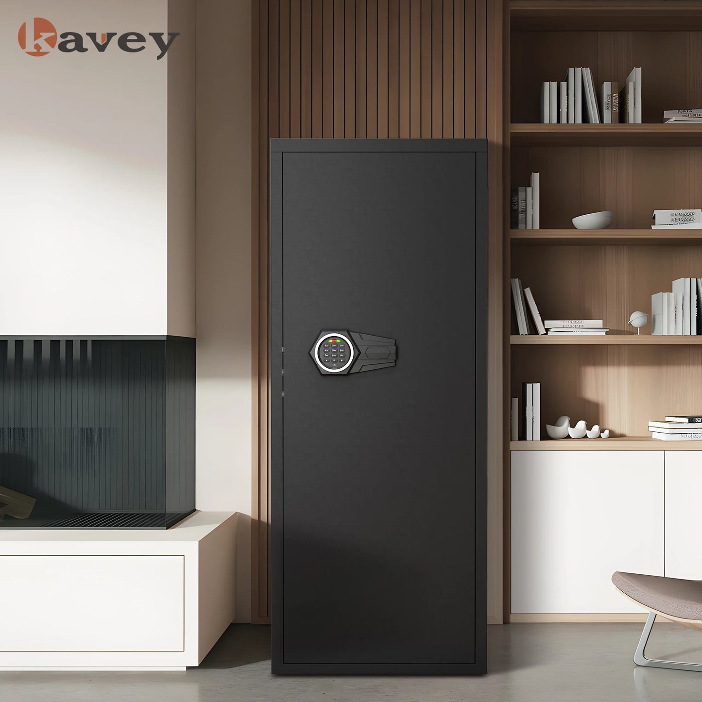 Gun Safe with Removable Shelf and 3 Magnetic Gun Slots