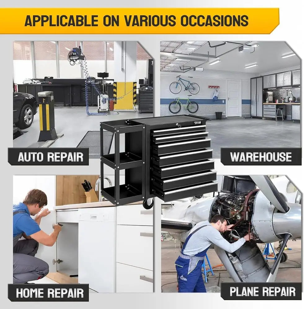 Rolling Tool Chest Toolbox with 7 Drawers