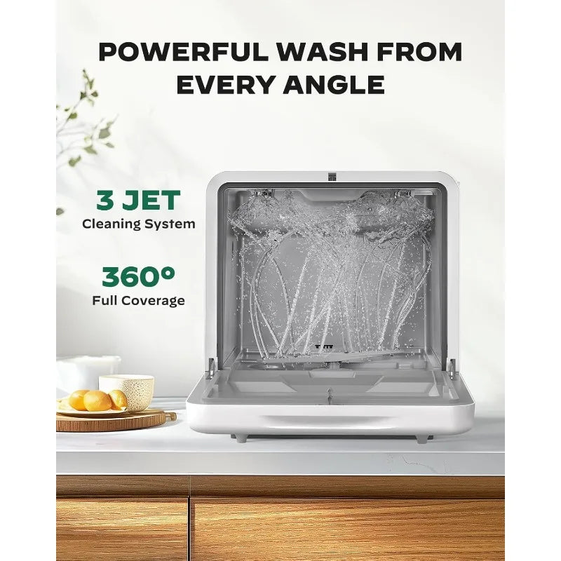 Portable Mini Dishwasher with 5L Water Tank