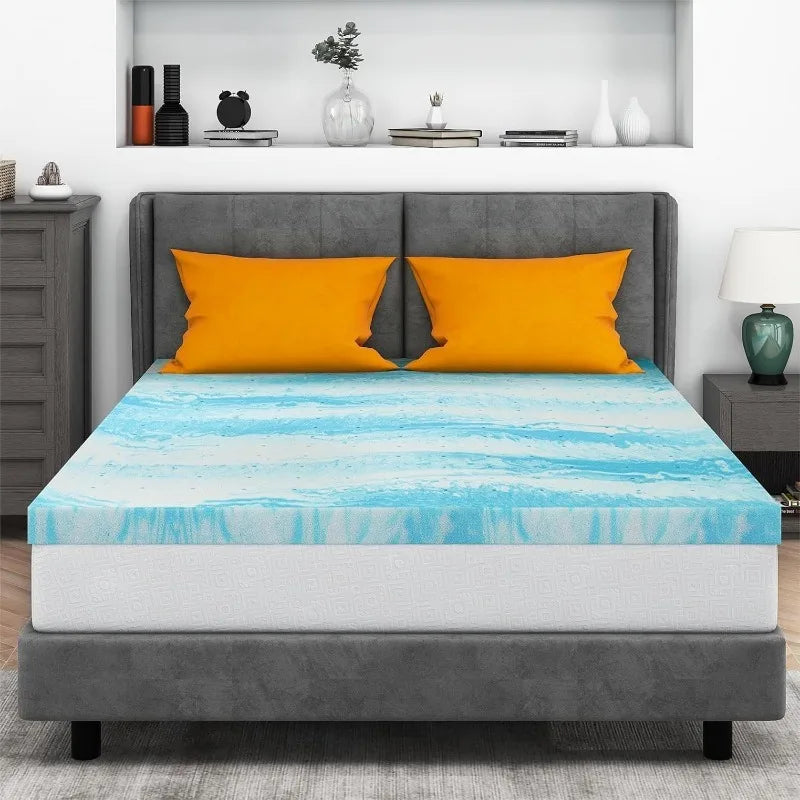 2 Inch Gel Memory Foam Bed Topper for Queen Size Bed