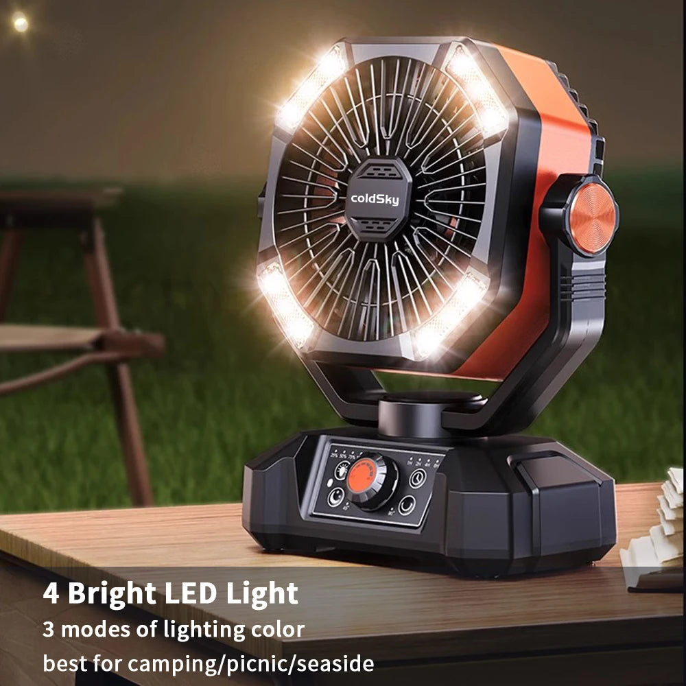 8 Speed Portable Outdoor Fan for Outdoor Camping and Fishing