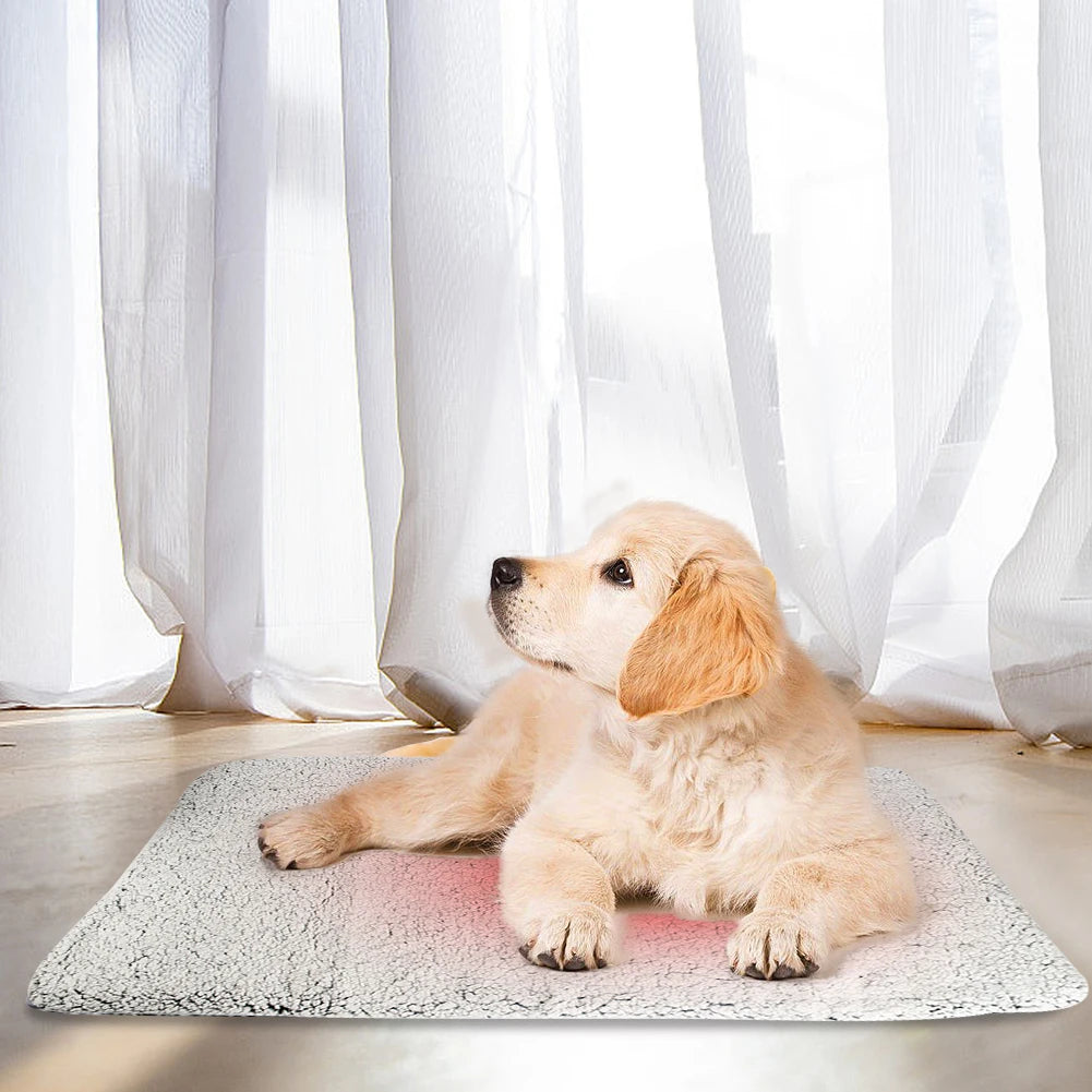 Self-Heating Thermal Cat Dog Bed Mat for Indoor Cats & Small Dogs