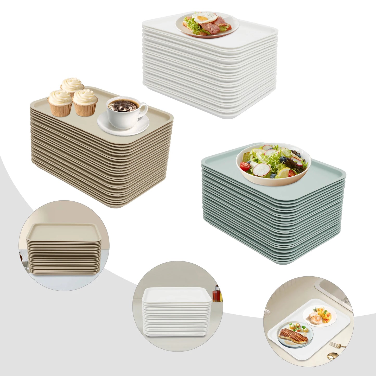 24 Pcs Fast-Food Trays