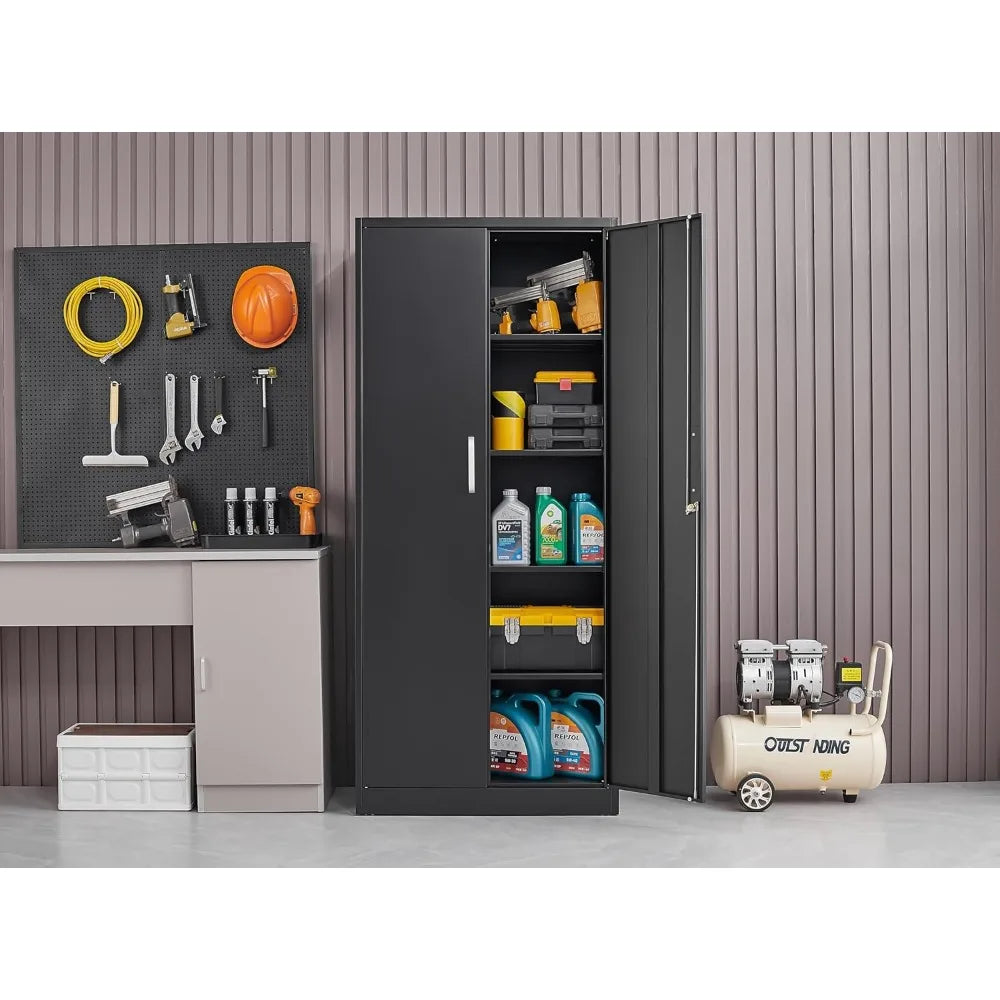 Metal Storage Cabinet with Adjustable Shelves