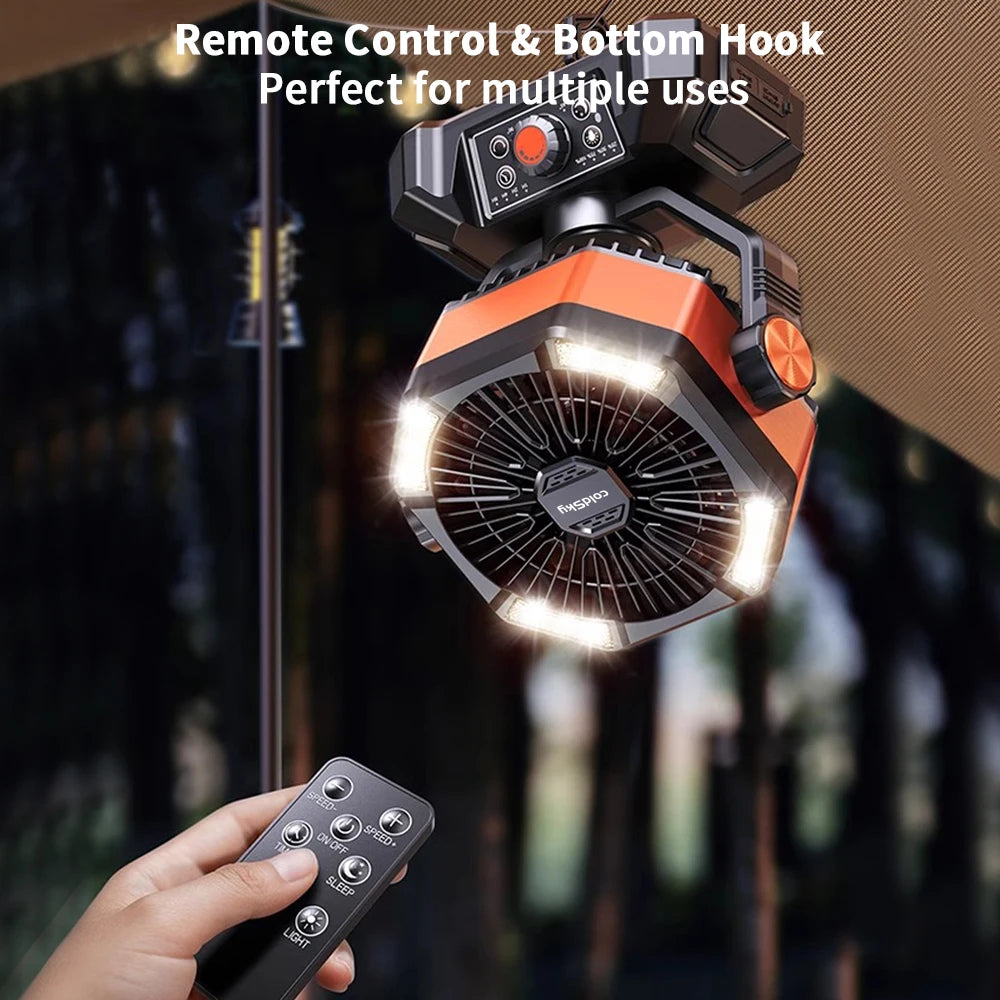 8 Speed Portable Outdoor Fan for Outdoor Camping and Fishing