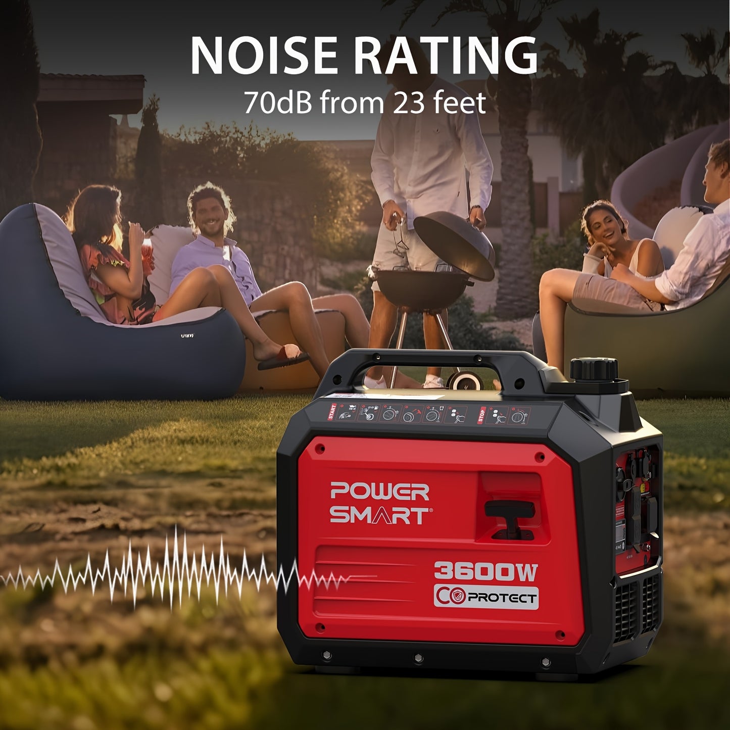 PowerSmart Generator 3600-Watt Super Quiet Portable