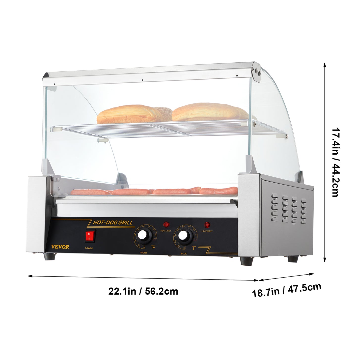5/7/11 Rods Commercial Hot Dog Roller Machine