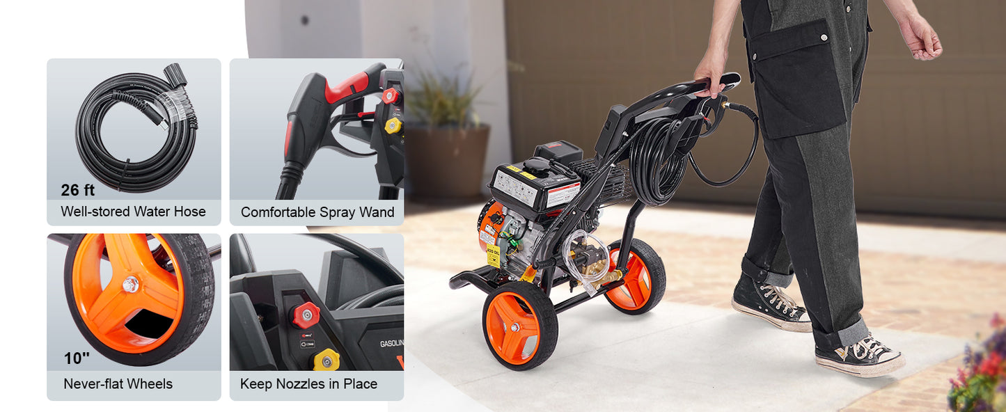3600 PSI 2.6 GPM Gas Powered Pressure Washer