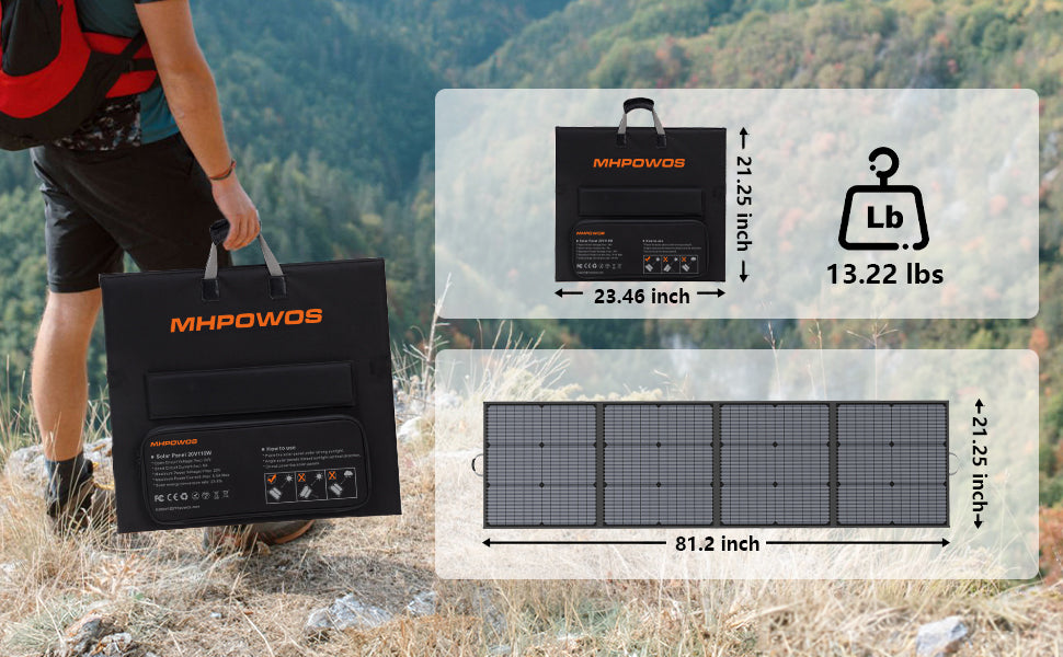 Portable Solar Charger 40V 220W Foldable Solar Panel Kit