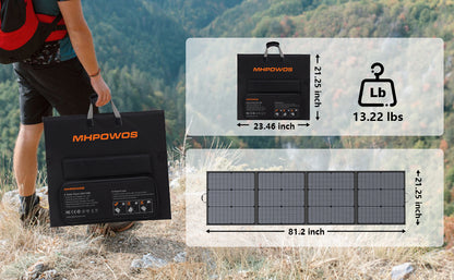 Portable Solar Charger 40V 220W Foldable Solar Panel Kit