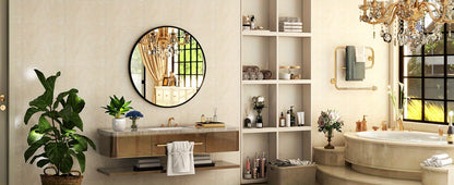 36 Inch stylish Round Metal Wall Mirror