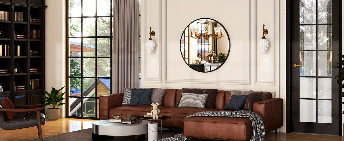 36 Inch stylish Round Metal Wall Mirror