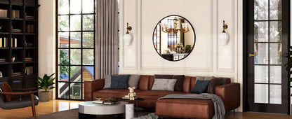 36 Inch stylish Round Metal Wall Mirror