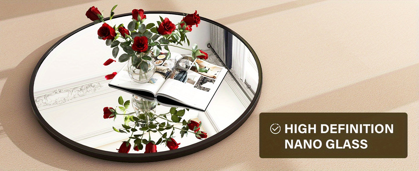 36 Inch stylish Round Metal Wall Mirror