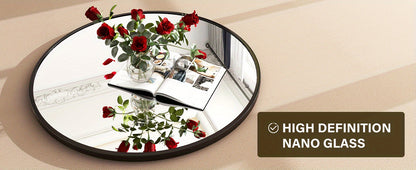 36 Inch stylish Round Metal Wall Mirror