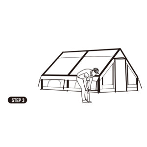 Large Inflatable Camping Tent with Hand Pump