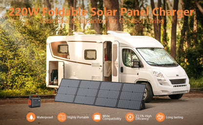 Portable Solar Charger 40V 220W Foldable Solar Panel Kit