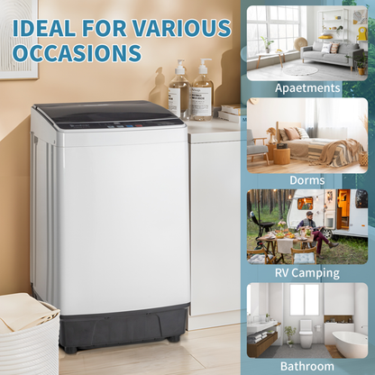 Portable Washer with LED Display, 10 Wash Cycles