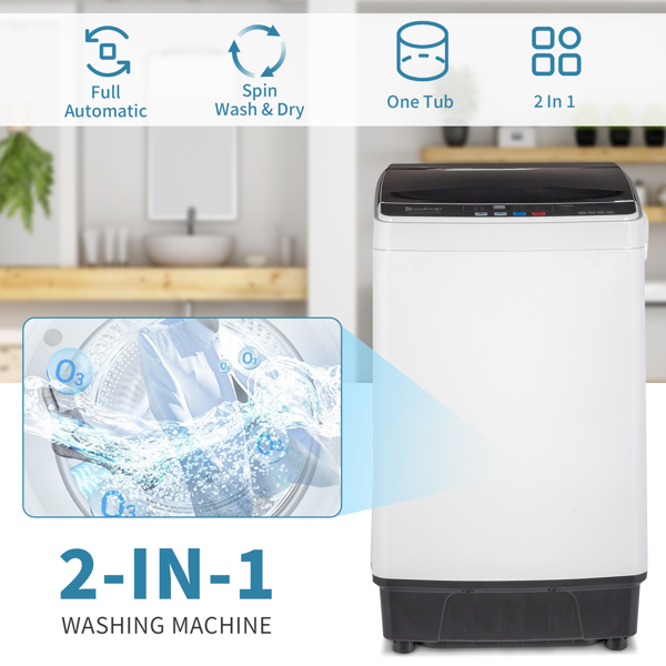 Portable Washer with LED Display, 10 Wash Cycles