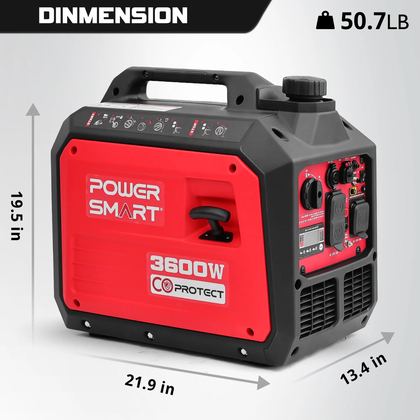 PowerSmart Generator 3600-Watt Super Quiet Portable