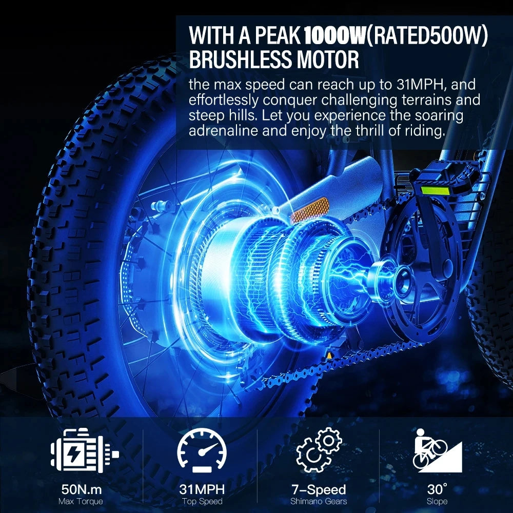 20-inch Fat Tire E-Mountain bike