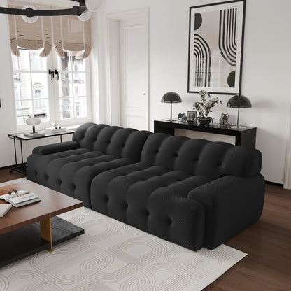 102.4inch Oversized Modular Sectional Sofa Curved Loveseat